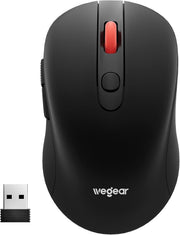 wegear USB Wireless Mouse for Laptop PC Mac, 2.4GHz Cordless Mouse-Black