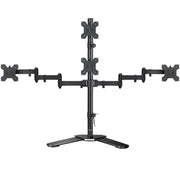 Suptek Dual LED LCD Monitor Stand up Desk Mount for 2 / Two Screens up to 32 inch Extra Tall 31.5" Pole Heavy Duty Fully Adjustable Stand Vertical Array (MD6802)