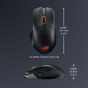 ASUS ROG Spatha X Wireless Gaming Mouse – MMO/MOBA Design, 12 Programmable Buttons, Right-Handed, 168g, Dual-Mode (Wired/2.4GHz), 19K DPI, up to 67Hr Battery, Magnetic Charging Dock, PC/Mac Support