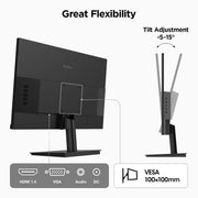 KOORUI 24" FHD IPS PC Monitor, 144Hz Adaptive Sync, Eye Care, Tilt Adjustable, HDMI & VGA, VESA Mount for Home Office, Streaming and Casual Gaming