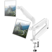 Dual Monitor Arm Desk Mount Fits Max 32 inch Screens, Holds 4.4 to 19.8lbs