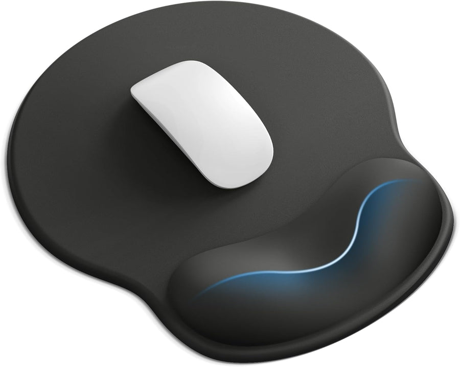 Mouse Pad with Wrist Rest for Desktop Large Ergonomic Mouse Mat(Black)