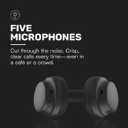 Raycon Essential Bluetooth Headphones - Over The Ear, Active Noise Cancelling Wireless Headphones + Awareness Mode, Bluetooth Headset with Mic, 50 Hours of Battery Life (Blue)