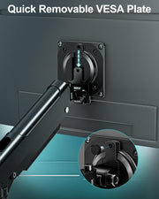 Dual Monitor Arm Desk Mount Fits Max 32 inch Screens, Holds 4.4 to 19.8lbs
