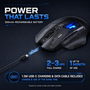 INPHIC A9 V2 Explorer Wireless Gaming Mouse, 12800 DPI Silent Mouse