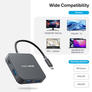ACASIS USB C Hub 10Gbps, USB C to 4K 60Hz HDMI Adapter for Laptop/MacBook