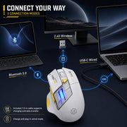 INPHIC A9 V2 Explorer Wireless Gaming Mouse, 12800 DPI Silent Mouse