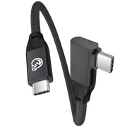 6 inch USB C to USB C Cable Right Angle, 0.5ft Short USB-C Cable 90 Degree