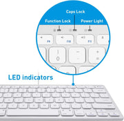 Macally Small USB Wired Keyboard for Mac and Windows - 78 Scissor Keys, 13 Shortcut Compatible Apple Keyboard - Mini Compact USB Computer Keyboard That Saves Space and Looks Great - Space Grey