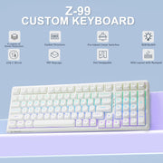HUO JI E-Yooso Creamy Mechanical Keyboard Wired, RGB Backlit, White