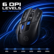 INPHIC A9 V2 Explorer Wireless Gaming Mouse, 12800 DPI Silent Mouse