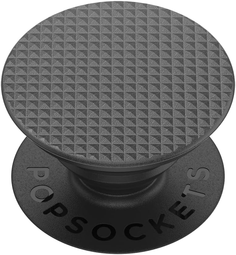 PopSockets Adhesive Phone Grip, Holder- Knurled Black