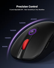 wegear USB Wireless Mouse for Laptop PC Mac, 2.4GHz Cordless Mouse-Black