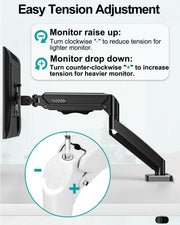 Dual Monitor Arm Desk Mount Fits Max 32 inch Screens, Holds 4.4 to 19.8lbs