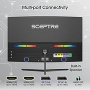 Sceptre 24-inch Prime Monitor Thin 1080p LED Monitor 99% sRGB 2x HDMI VGA Build-in Speakers, Machine Black (E248W-19203R 2025 Series)