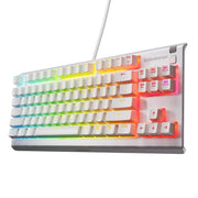 SteelSeries USB Apex 5 Hybrid Mechanical Gaming Keyboard – Per-Key RGB Illumination – Aircraft Grade Aluminum Alloy Frame – OLED Smart Display (Hybrid Blue Switch)