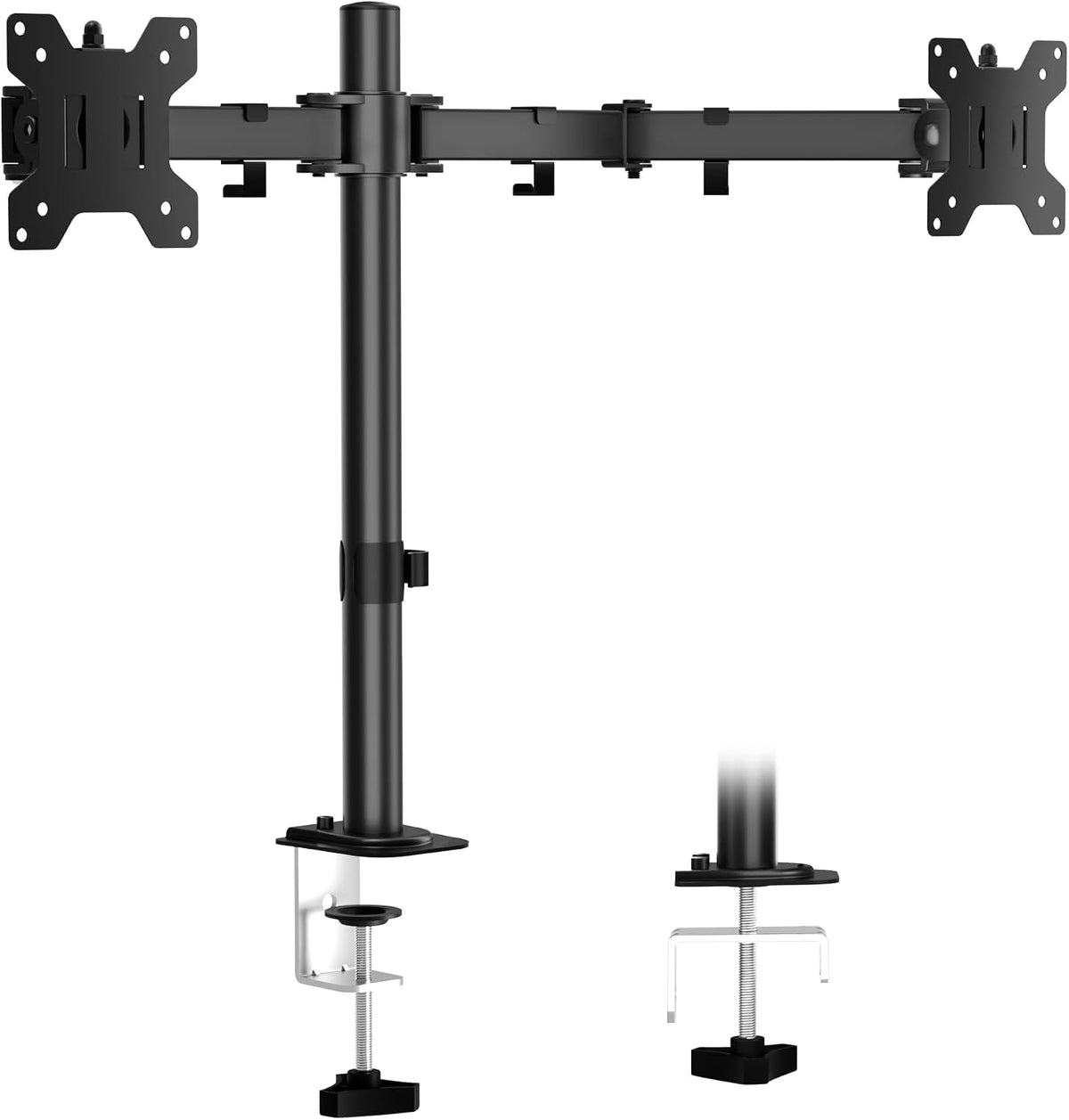 ERGOMAKER Dual Monitor Mount, Height Adjustable Swivel for 13-27" Screens