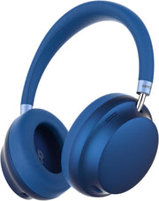 Raycon Essential Bluetooth Headphones - Over The Ear, Active Noise Cancelling Wireless Headphones + Awareness Mode, Bluetooth Headset with Mic, 50 Hours of Battery Life (Blue)