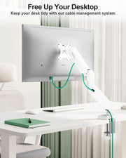 Dual Monitor Arm Desk Mount Fits Max 32 inch Screens, Holds 4.4 to 19.8lbs