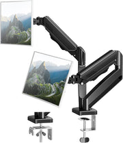 Dual Monitor Arm Desk Mount Fits Max 32 inch Screens, Holds 4.4 to 19.8lbs