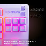 SteelSeries USB Apex 5 Hybrid Mechanical Gaming Keyboard – Per-Key RGB Illumination – Aircraft Grade Aluminum Alloy Frame – OLED Smart Display (Hybrid Blue Switch)