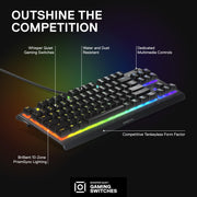 SteelSeries USB Apex 5 Hybrid Mechanical Gaming Keyboard – Per-Key RGB Illumination – Aircraft Grade Aluminum Alloy Frame – OLED Smart Display (Hybrid Blue Switch)