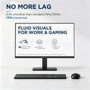 KOORUI 24" FHD IPS PC Monitor, 144Hz Adaptive Sync, Eye Care, Tilt Adjustable, HDMI & VGA, VESA Mount for Home Office, Streaming and Casual Gaming
