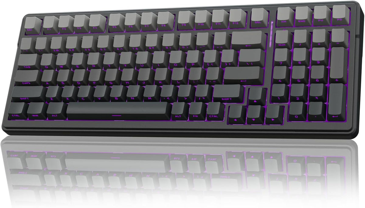 AULA F99 Wireless Mechanical Keyboard,Gasket Structure Hot Swappable Custom Keyboard,RGB Backlit,Creamy Sound,Side Printed PBT Keycaps,2.4GHz/USB-C/BT5.0 Computer Gaming Keyboards