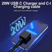 iPhone Charger Fast Charging, USB C Charger Block, 6FT/10FT Lightning Cable