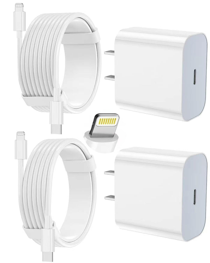iPhone Charger Fast Charging, USB C Charger Block, 6FT/10FT Lightning Cable