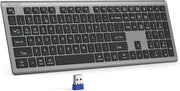TECKNET Wireless Keyboard Rechargeable 2.4G Ultra-Slim, Comfortable Typing