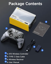 EasySMX X15 Wireless PC Controller for Gaming, Hall Effect Joysticks