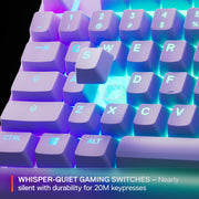SteelSeries USB Apex 5 Hybrid Mechanical Gaming Keyboard – Per-Key RGB Illumination – Aircraft Grade Aluminum Alloy Frame – OLED Smart Display (Hybrid Blue Switch)