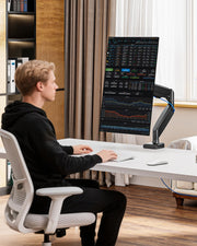 Dual Monitor Arm Desk Mount Fits Max 32 inch Screens, Holds 4.4 to 19.8lbs