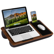 LAPGEAR Home Office Pro Lap Desk - Black Carbon, Fits 15.6” Laptops