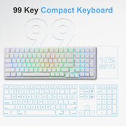 HUO JI E-Yooso Creamy Mechanical Keyboard Wired, RGB Backlit, White