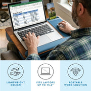 LAPGEAR Home Office Pro Lap Desk - Black Carbon, Fits 15.6” Laptops