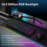 HUO JI E-Yooso Creamy Mechanical Keyboard Wired, RGB Backlit, White