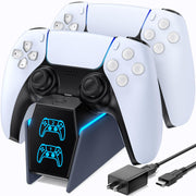 OIVO PS5 Controller Charger with Fast Charging AC Adapter, PS5 Controller Charging Station Stand for PlayStation 5, Docking Station Replacement for PS 5 Accessories Kits