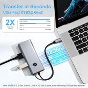 USB C Hub 6-in-1 USB Hub, 4K HDMI USB-C Multiport Adapter