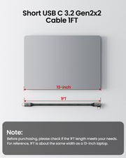 Silkland USB C Monitor Cable Right Angle 5FT, 8K@30Hz 5K/4K@60Hz Display