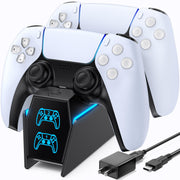 OIVO PS5 Controller Charger with Fast Charging AC Adapter, PS5 Controller Charging Station Stand for PlayStation 5, Docking Station Replacement for PS 5 Accessories Kits