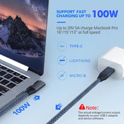 6 inch USB C to USB C Cable Right Angle, 0.5ft Short USB-C Cable 90 Degree