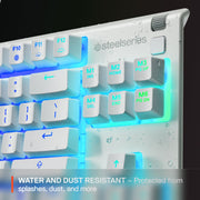SteelSeries USB Apex 5 Hybrid Mechanical Gaming Keyboard – Per-Key RGB Illumination – Aircraft Grade Aluminum Alloy Frame – OLED Smart Display (Hybrid Blue Switch)