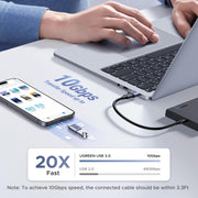 UGREEN USB to USB C Adapter Combo 4-Pack, 10Gbps Type C Converter