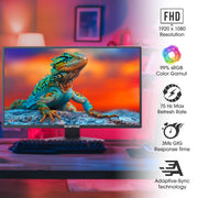 Sceptre 24-inch Prime Monitor Thin 1080p LED Monitor 99% sRGB 2x HDMI VGA Build-in Speakers, Machine Black (E248W-19203R 2025 Series)