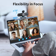 EMEET NOVA 4K Webcam for PC, Ultra 4K HD, PDAF Autofocus, Dual Omni Mics