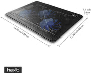 havit HV-F2056 Laptop Cooling Pad for 15.6-17 Inch Laptops, Black
