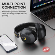 Monster Persona 6th ANC Active Noise Cancelling Headphones, Bluetooth Headphones Over Ear with Bluetooth 6.0, 60H Playtime, HiFi Stereo Audio, 3 EQ Modes, Wireless Headphones for Work Travel, White