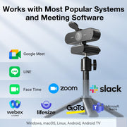 EMEET NOVA 4K Webcam for PC, Ultra 4K HD, PDAF Autofocus, Dual Omni Mics